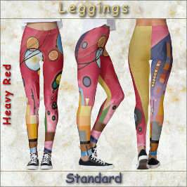 Leggings LEGGINACIONES - "Heavy Red" - Resumen de imagen de