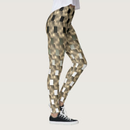 Leggings ¿Legging preta e branco, e placas marrom dourado?