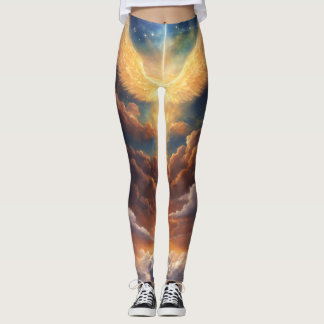 Leggings "Leggings Celestiales: Seres de Luz y Nubes"