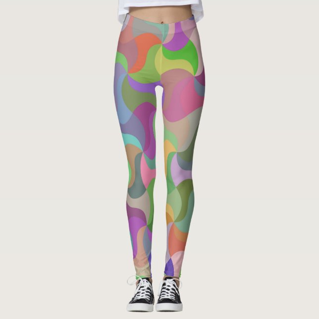 Leggings legimbres de mosaico pastel (Anverso)