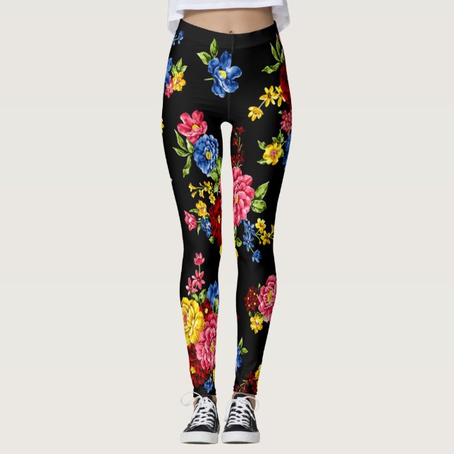 Leggings leginas florales contemporáneas (Anverso)