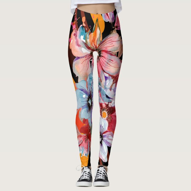 Leggings Leginas vírgenes vívidas en multiflores (Anverso)