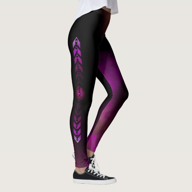 Leggings LEGINGS deportivas modernas de negro y rosa (Derecha)