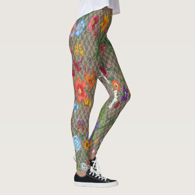Leggings Legings Floral Tropical Fashion design (Derecha)
