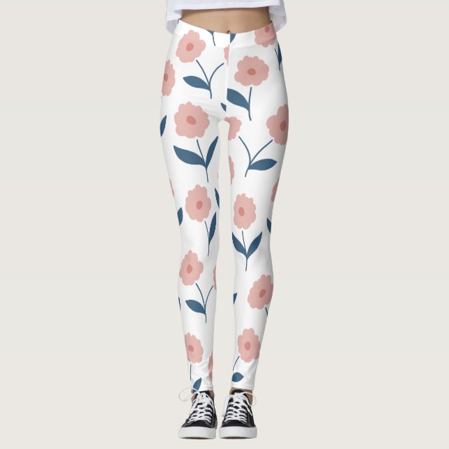 Leggings legión rosa de flores (Anverso)