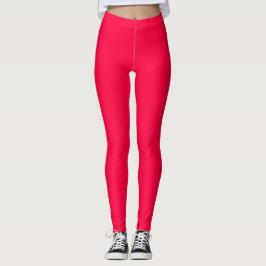 Leggings Legiones de color sólido de crimson eléctricos