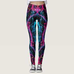 Leggings legiones de patrón púrpura abstracto