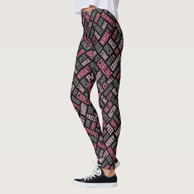 Leggings Legiones de trineo de curado - rosa y negro (Izquierda)