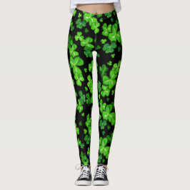 Leggings Legiones del patrón irlandés Shamrock del Día de S