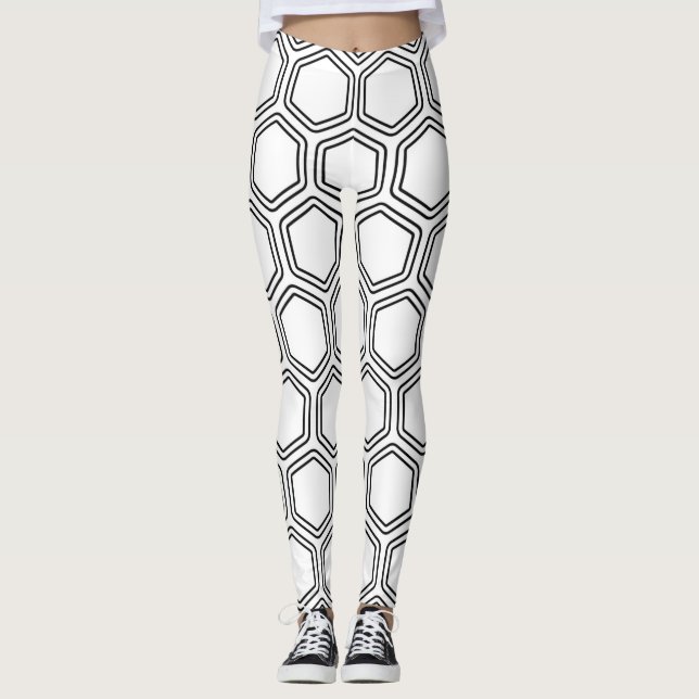 Leggings legiones hexagonales geométricas (Anverso)