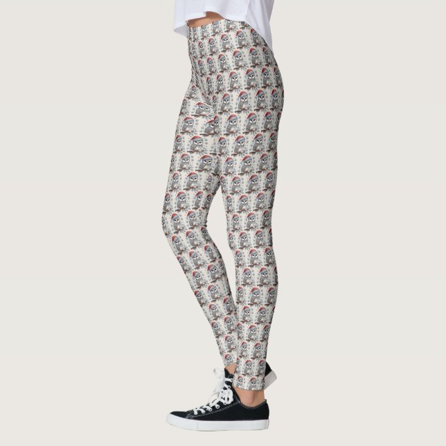 Leggings Legitimación de vacaciones de búho navidades (Izquierda)