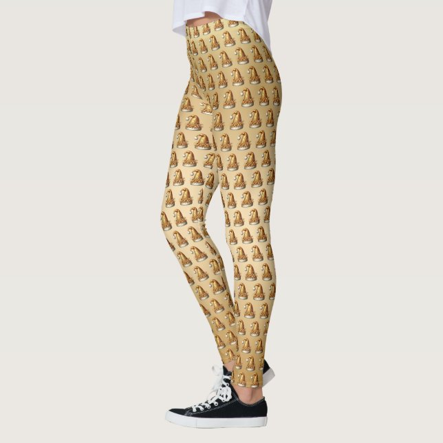 Leggings Legitimación de vacaciones Gold Santa Hat (Izquierda)