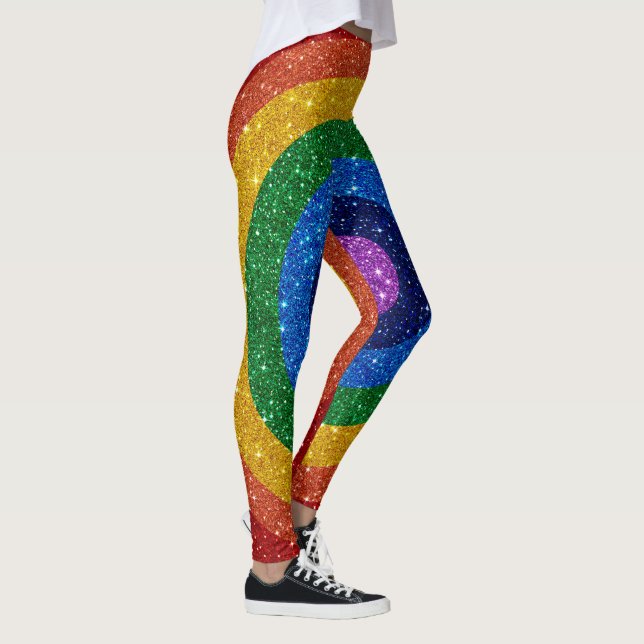 Leggings Leguándome con las piernas de la moda del arcoiris (Derecha)