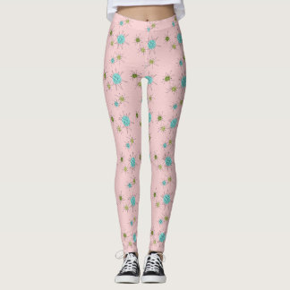 Leggings Leguas de estrenos atómicos de iónico rosado