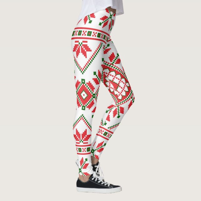 Leggings Leguas de Navidades de patrón suéter feo (Derecha)