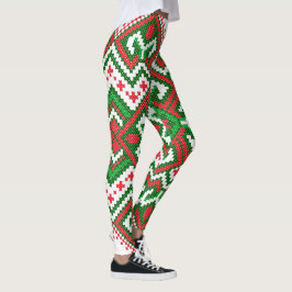 Leggings Leguas de Navidades de patrón suéter feo