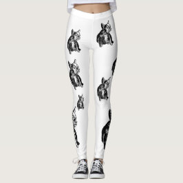 Leggings Leguas de perro porcino porcino francés de bulldog