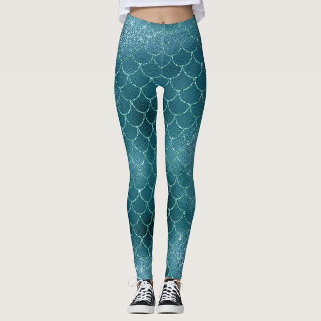 Leggings Leguas de sirena de plantas (Anverso)