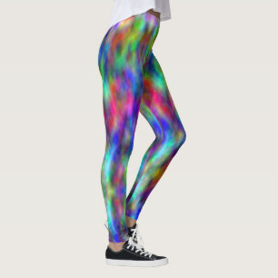 Leggings Leguas de tinta de arcoiris para ejercicios de muj