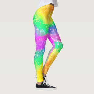 Leggings Leguas de tinta de mosaico multicolor
