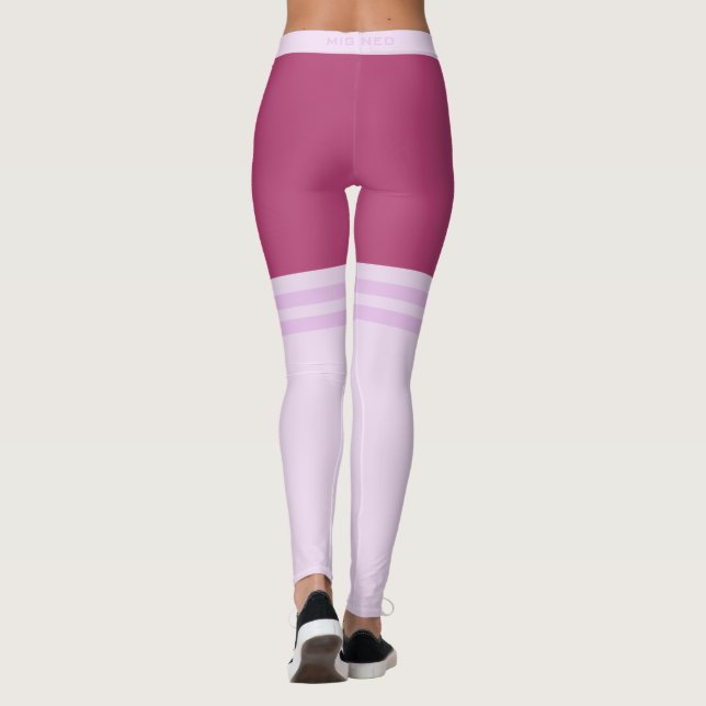 Leggings Leguas divertidas con zócalos de rodilla de franja (Reverso)