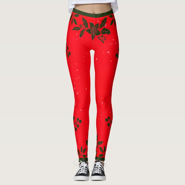 Leggings Leguas HOLLY IMPRESAS ROJAS (Anverso)