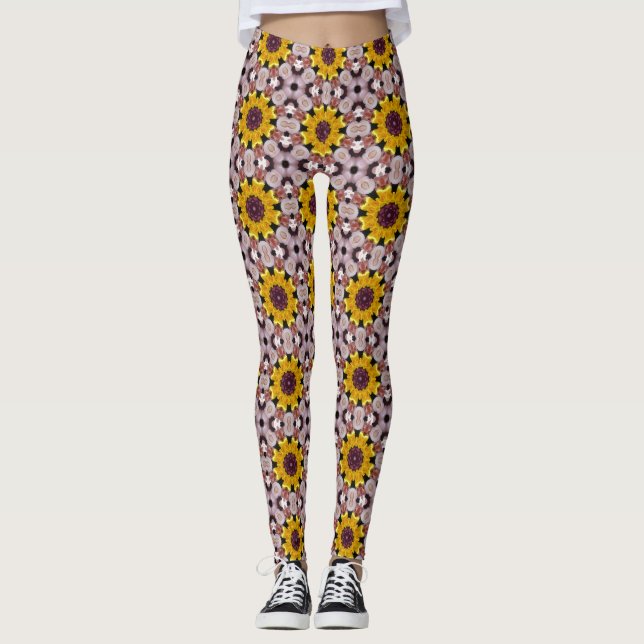 Leggings Leguitas florales estampadas para mujer con explos (Anverso)