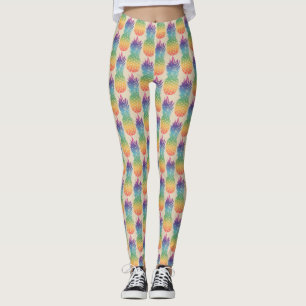 Leggings Legumbres con motivos de tinta de piña de arcoiri