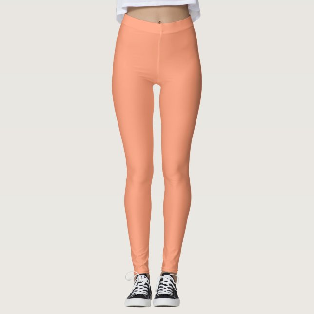 Leggings Legumbres de color claro Salmón sólido (Anverso)