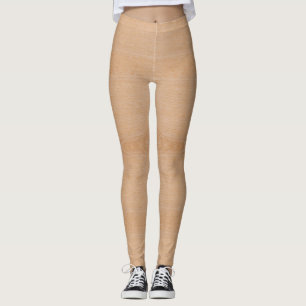 Leggings Lejas capri de grano de madera marrón claro