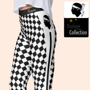 Leggings Lejas de Córcega, moda premium, Bandera Córcega
