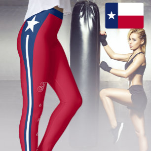 Leggings Lejas de moda de Texas, Bandera de Texas/Deportes