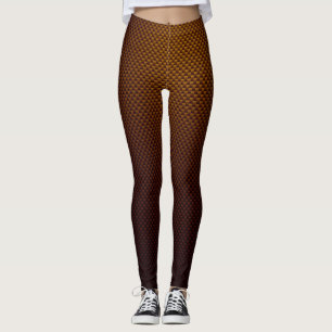 Leggings Lejeras de patrón de fibra de carbono de miel