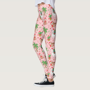 Leggings Lemas festivas y patrón de festividades de Llamas