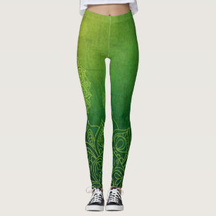 Leggings Lemon Lime Lotus Flores Yoga