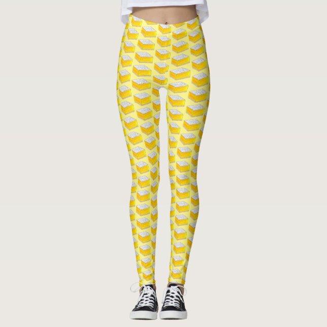Leggings Lemon Square Bar Pastry Dessere Bake Sale Baker (Anverso)