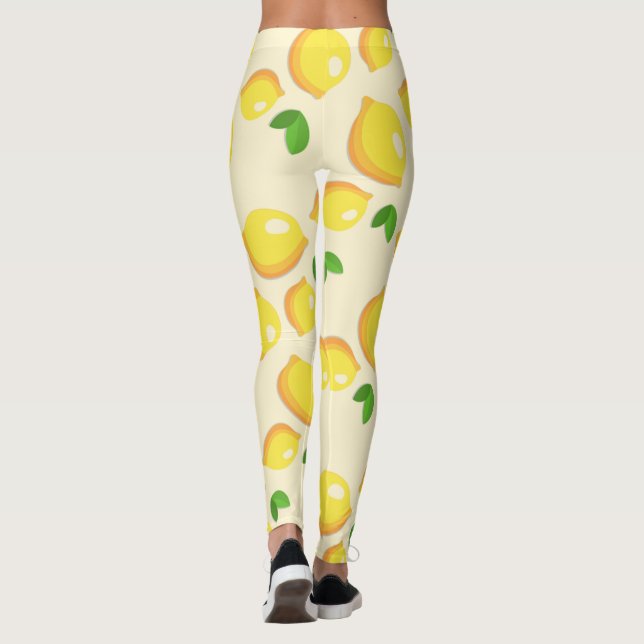 Leggings Lemones amarillos frescos (Reverso)