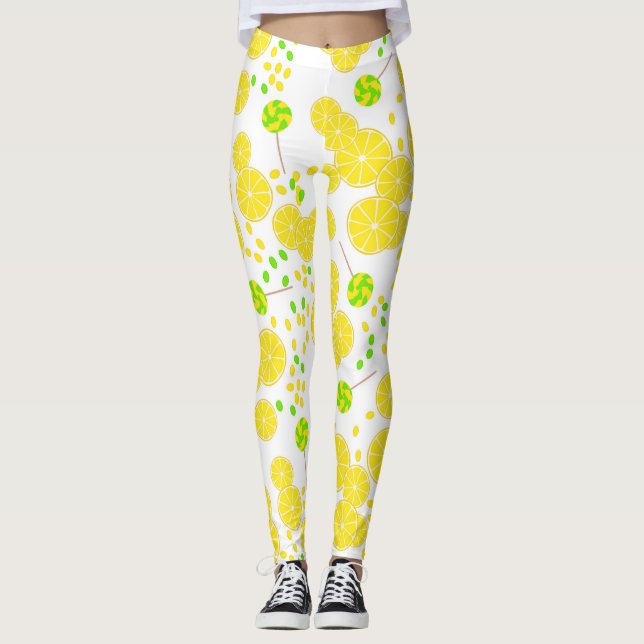 Leggings Lemones brillantes sin foco dulces lollipops (Anverso)