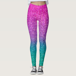 Leggings Lentejuelas purpura azul acuamarino y rosa