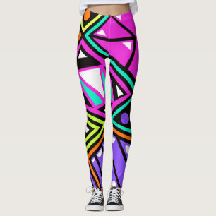 Leggings lentes abstractas de neón