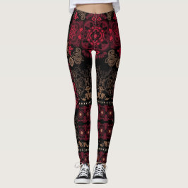 Leggings lentes de belleza rojas y negras