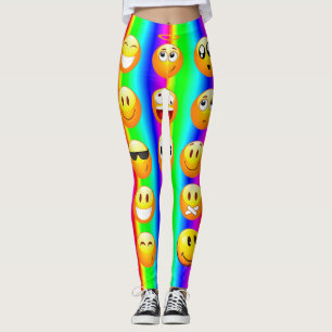 Leggings lentes de emoji arcoiris
