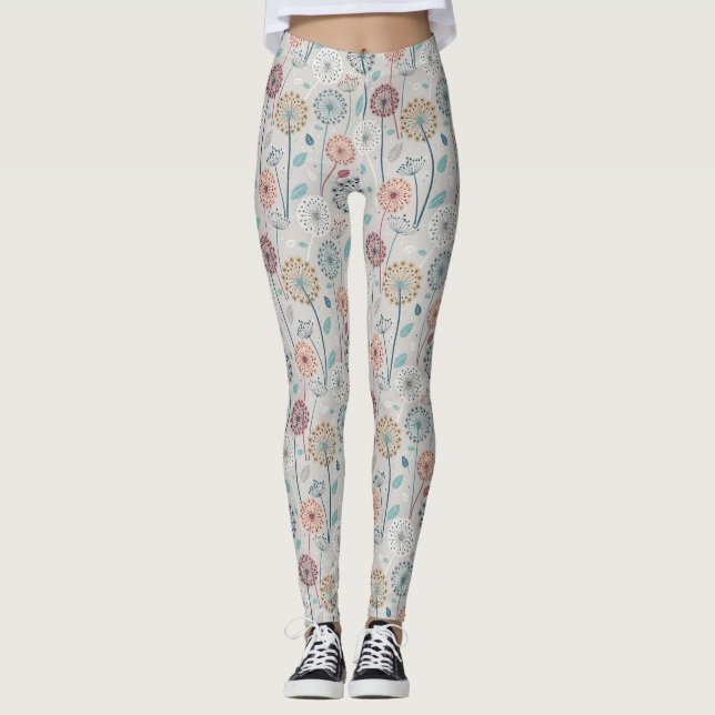 Leggings León caprichoso - Rojo, Amarillo, Blanco y Verde a (Anverso)