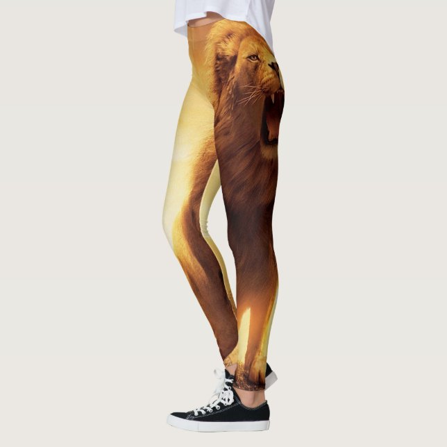 Leggings León de Judá - Jah Rasta - Poder Leyendas de Yoga (Izquierda)