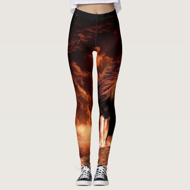 Leggings León de Judá - Jah Rasta - Poder Leyendas de Yoga (Anverso)