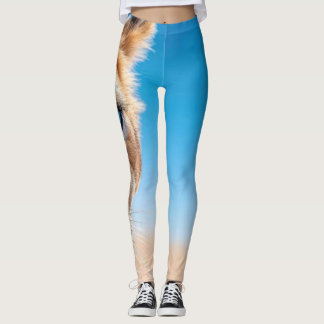 Leggings León de ojos azules intensos Arte envolvente del h