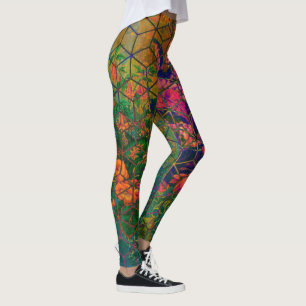 Leggings León de vida silvestre vintage Green Safari Tropic