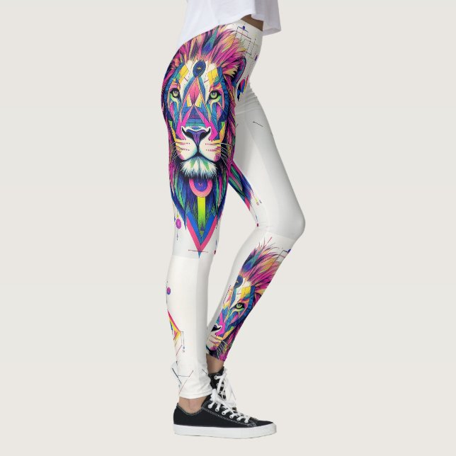 Leggings León vibrante con simbolismo estotérico (Derecha)