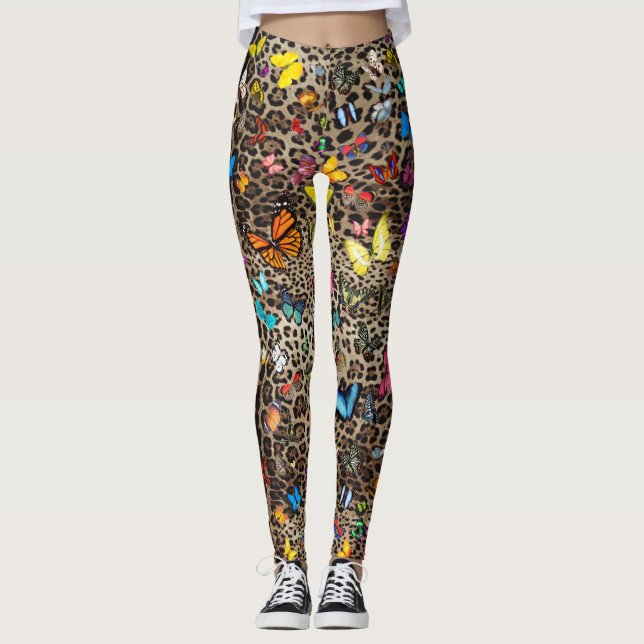 Leggings Leopard & Butterflies (Anverso)