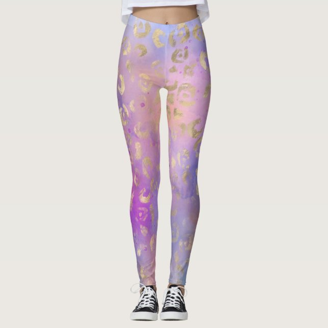 Leggings Leopard Paint Series Design 8 (Anverso)
